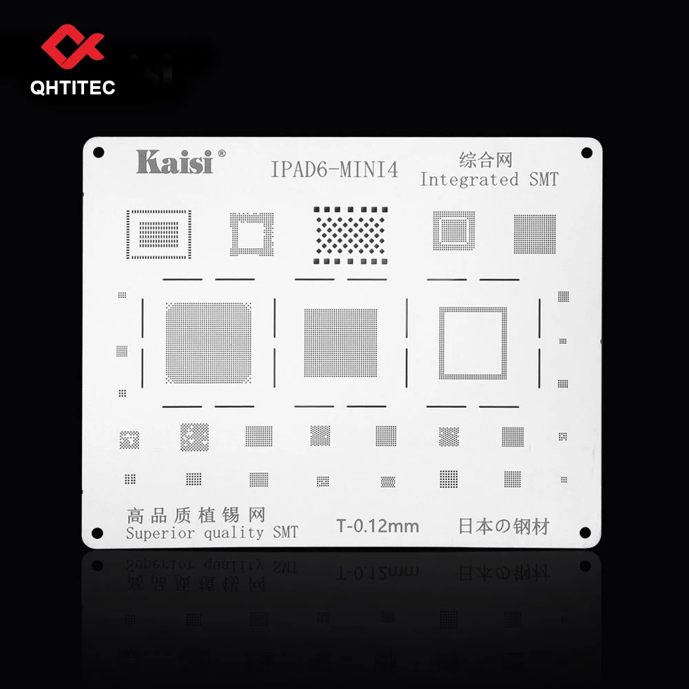 JCD BGA Reballing Stencils Rework Station Steel Solder Template Mesh Directly Heat Kit for iPad Mini CPU Repair Tools QHTITEC