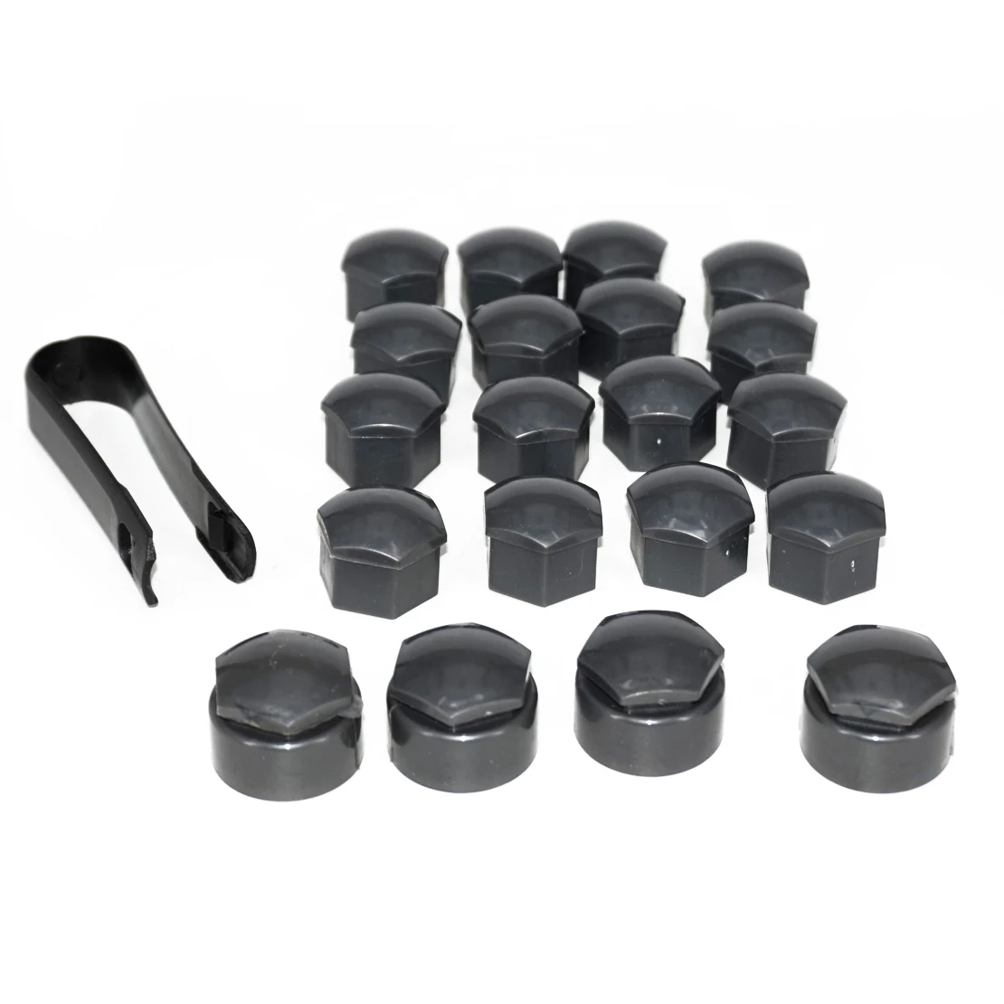 16pcs 17mm Wheel Lug Nut Center Cover Caps + 4pcs 25mm Circle Bolt Locking Types Caps for Volkswagen VW Audi Skoda Seat wheel nut caps wheel nut covers bolt nut covers