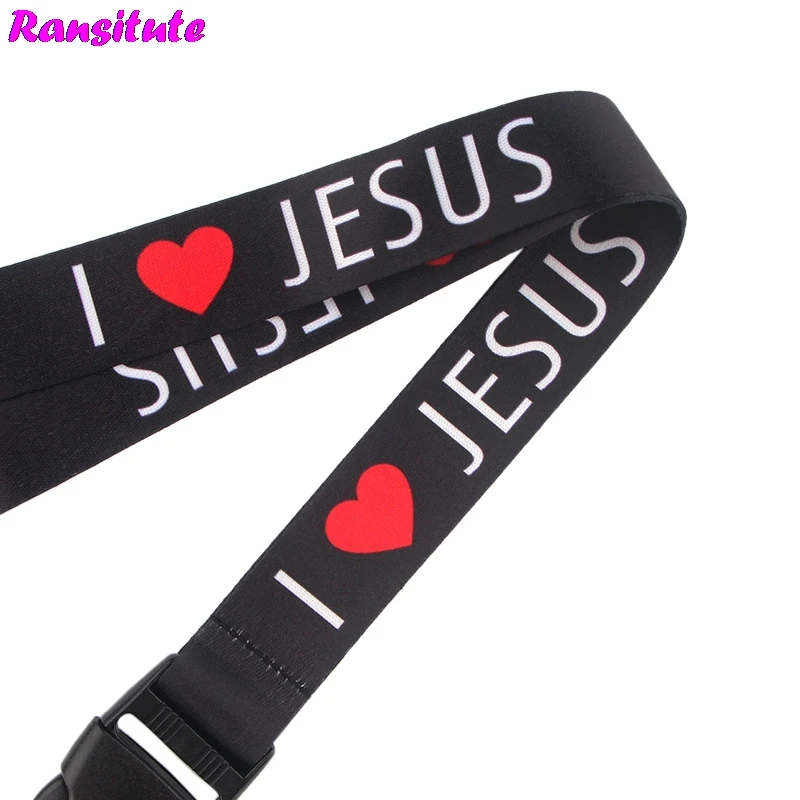 Ransitute I love Jesus, ремешок для мобильного телефона, шейный ключ, ID карта, ремешок для мобильного телефона/Сделай сам, держатель для мобильного телефона R607