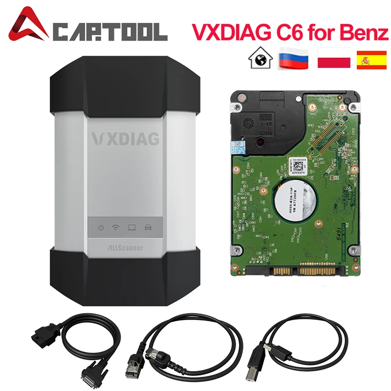 VXDIAG для XENTRY Multidiag диагностический инструмент VCI Benz мощный чем C4 C5 с ноутбуком