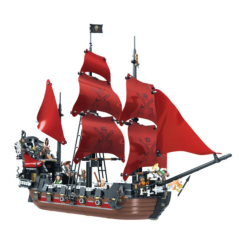 

Black Pearl Ship Compatible With Legoinglys Pirates Ships 4184 4195 Caribbean Model Building Blocks Boys Birthday Gift Kids Toys
