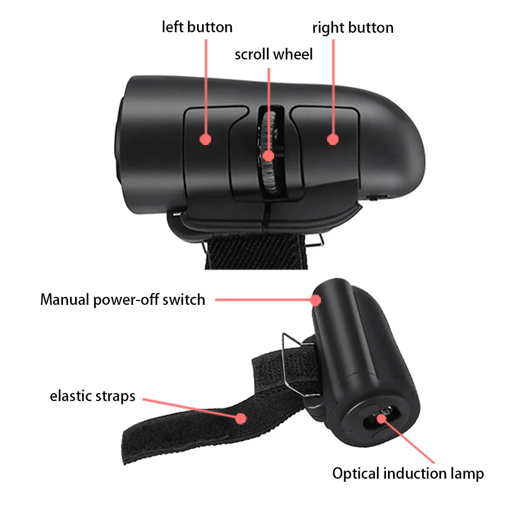 Bluetooth беспроводная мышь с кольцом для пальца эргономичная Портативная оптическая мышь для путешествий игровая мышь