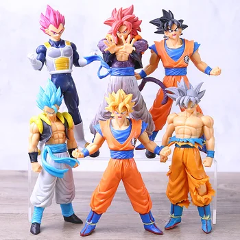 

6pcs/set Dragon Ball Z Son Goku Vegeta Trunks Super Saiyan Broly Ultra Instinct PVC Action Figure Toys Model Doll gifts