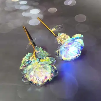 

Flash Foil Plated Rose LED Light Valentine's Day Rose Flower Gifts Christmas Wedding Luminous Rose Vibrating Light Flower LX1850