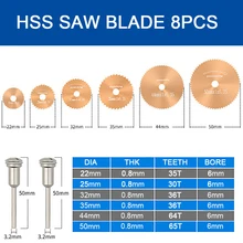 

1/8" Mini HSS Circular Saw Blade Rotary Tool for Dremel Metal Cutter Power Tool Wood Cutting Discs Drill Mandrel Cutoff 22-50mm
