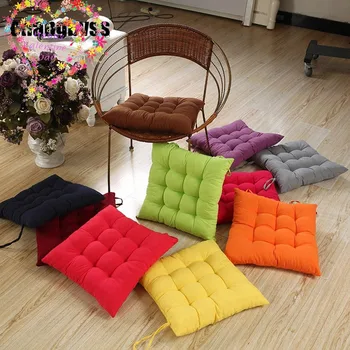 

Solid Color Crystal Velvet Cushion Thick Warm Tatami Chair Sit Pads Office Stool Mat Driver Seat Home Decor Sitting Pillow