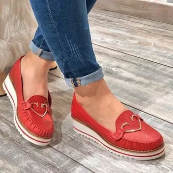 

Women Loafers Flat Platform Woman Comfortable Female Casual Shoes Ladies Slip-on Moccasins Women's Footwear Big Size 43