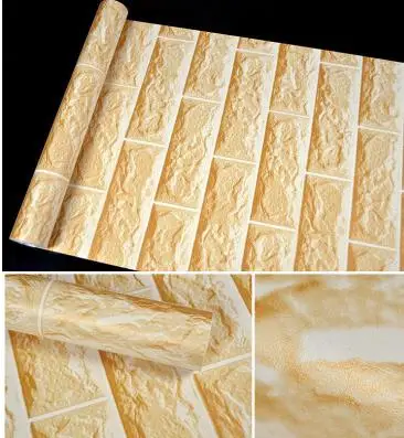 brick pattern waterproof self-adhesive wallpaper self-adhesive wallpaper  imitation brick stickers 3 meter  long color 25