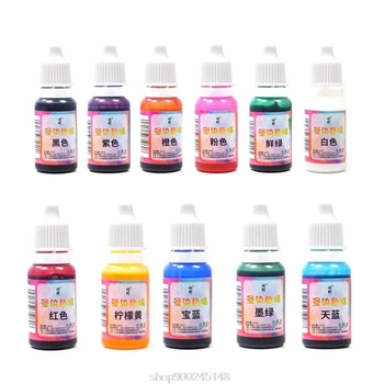 

11 Pcs/set DIY Crafts Jewelry Making Dyeing Resin Colorant Epoxy Pigment Manual Blooming Fluid Painting Dye O27 20 Dropshipping