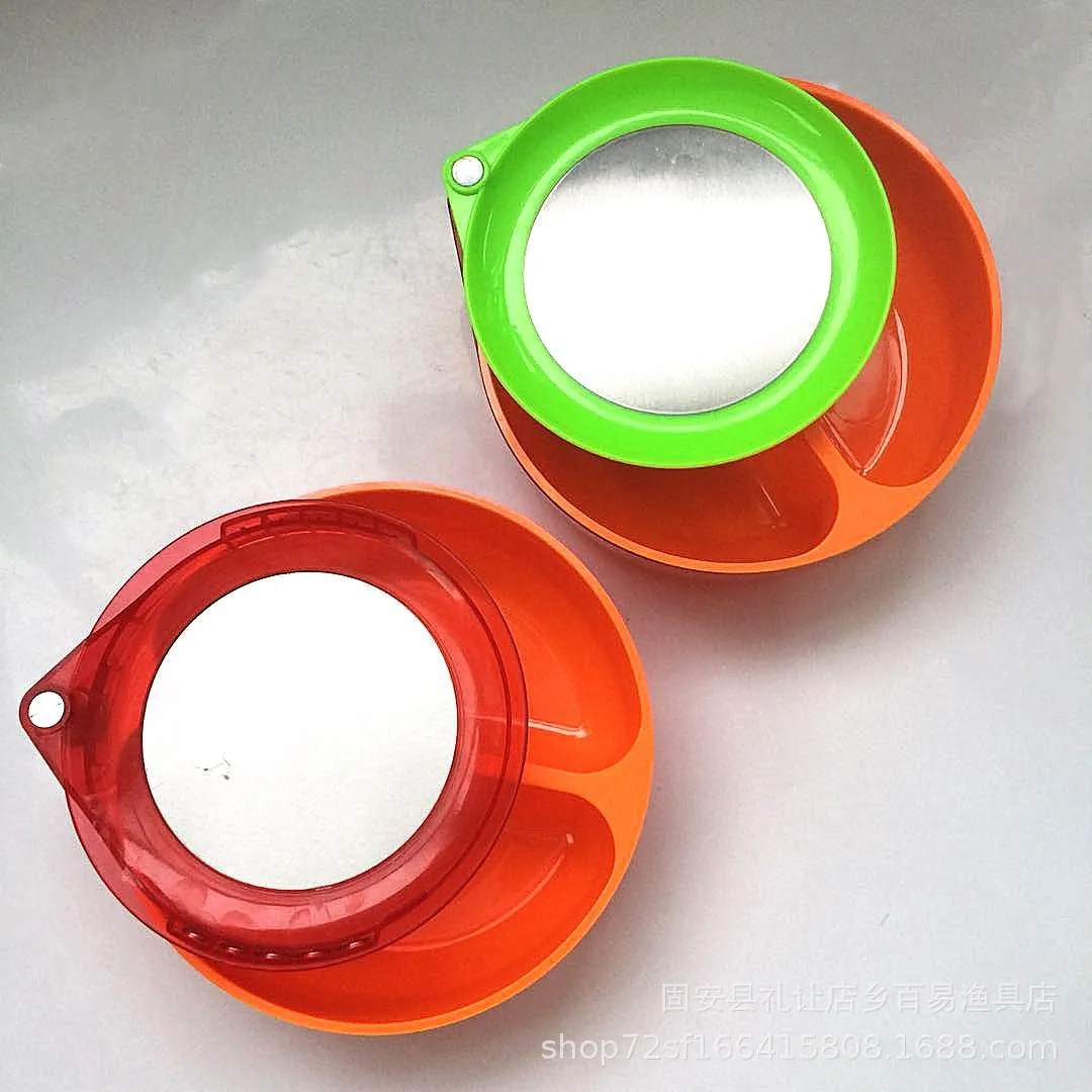 

2018 Fully Tape Side Suction Bait Dish Open Bait Tray Bait Pulling Disc Athletic Mandarin Duck Powder Bubble Fishing Gear