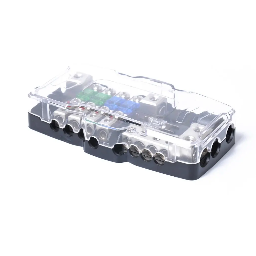 Car Audio Stereo Distribution Fuse Block ANL Fuse Holder 0/4ga 4 Way Fuses Box Block 30A 60A Universal Car Accessories