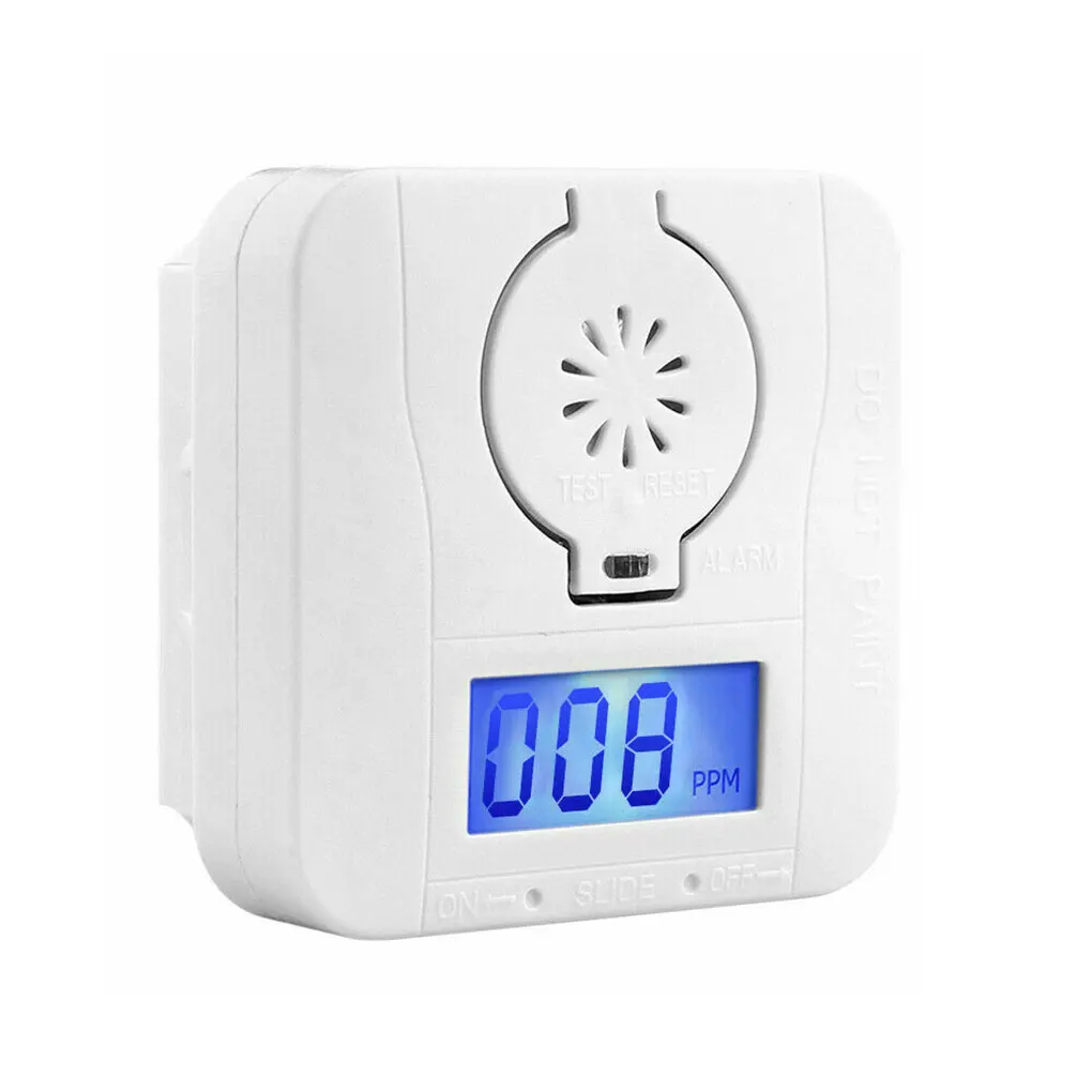 Detector de humo de monóxido de carbono, alarma de envenenamiento, Sensor de Gas, pantalla LED, 1/2/4 Uds.