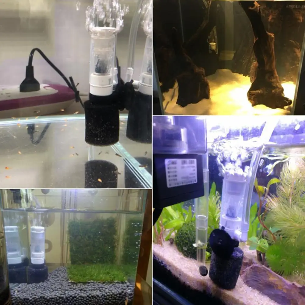 Silent Mini Water Pneumatic Filter Oxygen Pump for Fish Bowl Aquarium