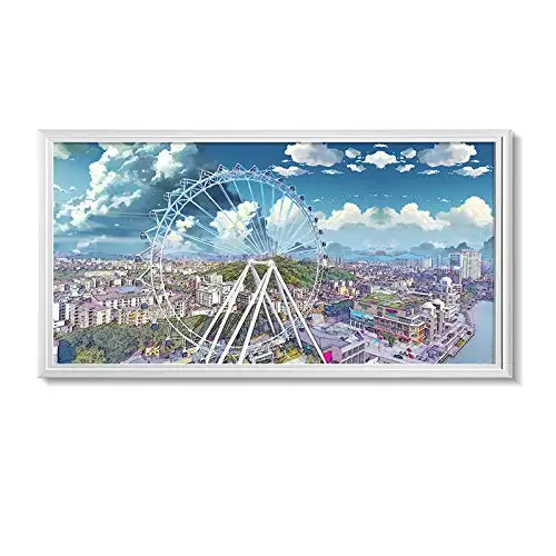 Hand-painted wheel Настенный Электрический обогреватель, 120 в 800 Вт конвекторный обогреватель, инфракрасный обогреватель для помещений для дома, спальни, офиса, идеально подходит для 250 - Цвет: Hand-painted wheel