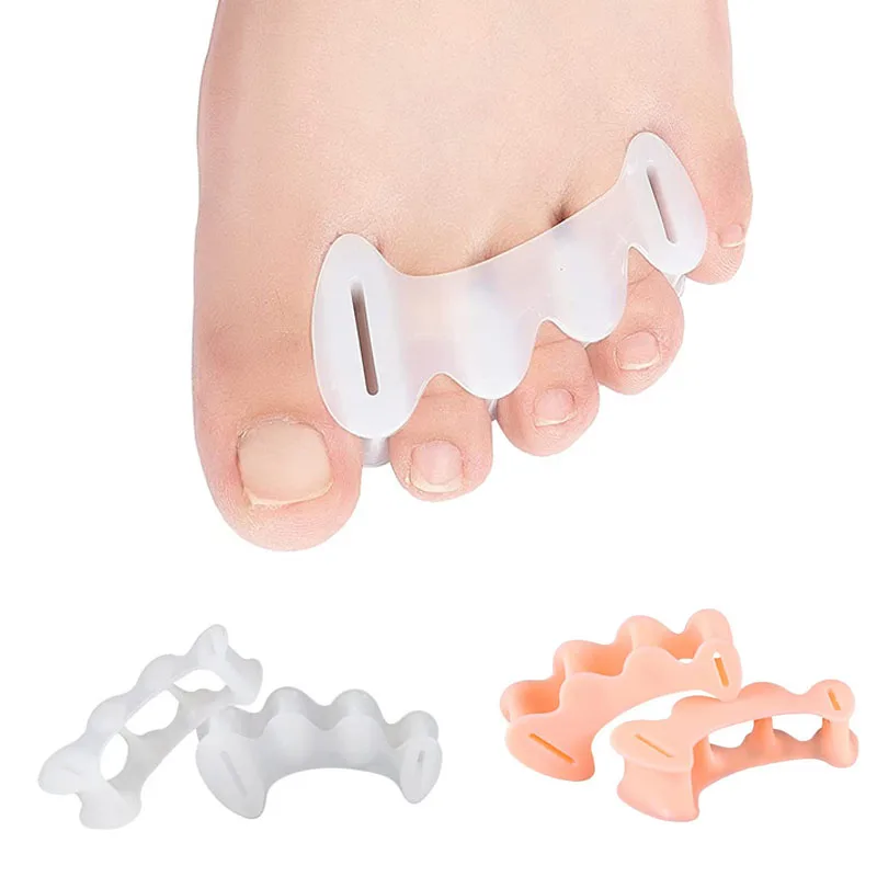 2pcs Silicone Three Hole Toe Separator Treatment Hammer Toe Straightener Hallux Valgus Correction Protective Pad Foot Care Tool nail care table economic single double three person net red manicure table