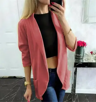 

Plus Size Women Winter Fashion Long Sleeve Slim Fit Blazer Formal/Casual Suit Work Jacket Coat Outwear Top Casual Business