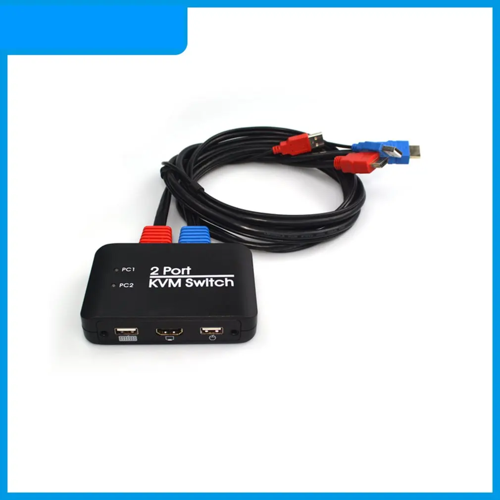 Hdmi Kvm переключатель кнопочный переключатель Usb порт с кабелем для монитора клавиатуры мыши Usb Hdmi ручной переключатель квм