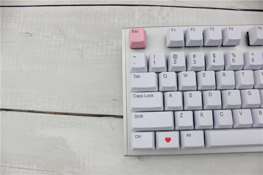 Розовый белый цвет Keycap Pbt передний радий гравировка Oem колпачки для розовая механическая клавиатура совместима Cherry Mx Gh60 Xd84 87