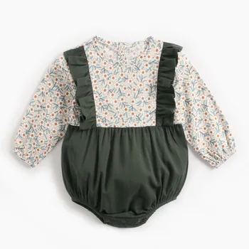 

2020 Baby Romper Spring and Autumn Long Sleeve Cotton New Floral Baby Clothes