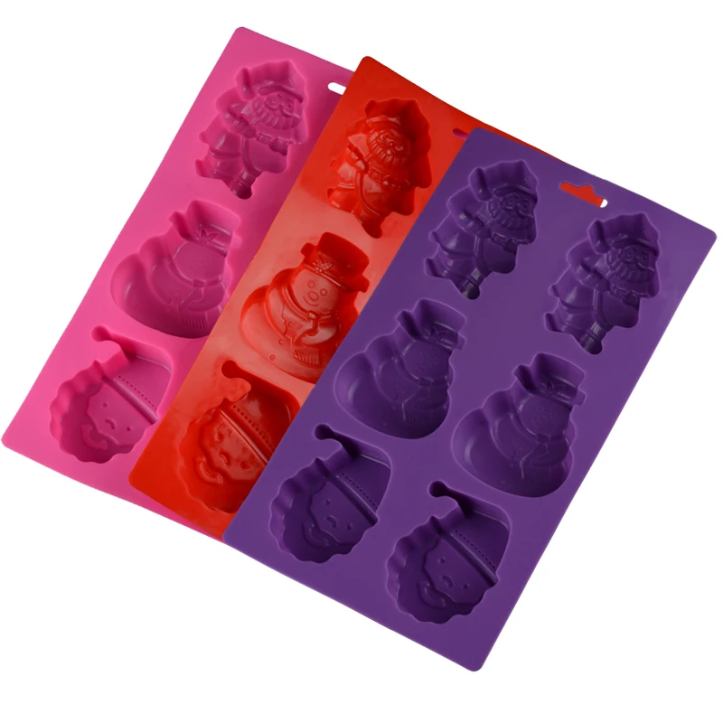 

Santa Claus Snowman Silicone Mold Handmade Pudding Jello Candy Ice Cube Tray Cake Pan Christmas Decorating Mold For Christmas