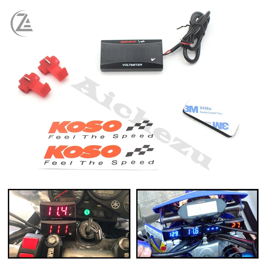 

Motorcycles Universal DC 12V LED Digital Display Voltmeter Mini Voltage Meter for Honda Yamaha Kawasaki Ducati KTM Cars Vehicles
