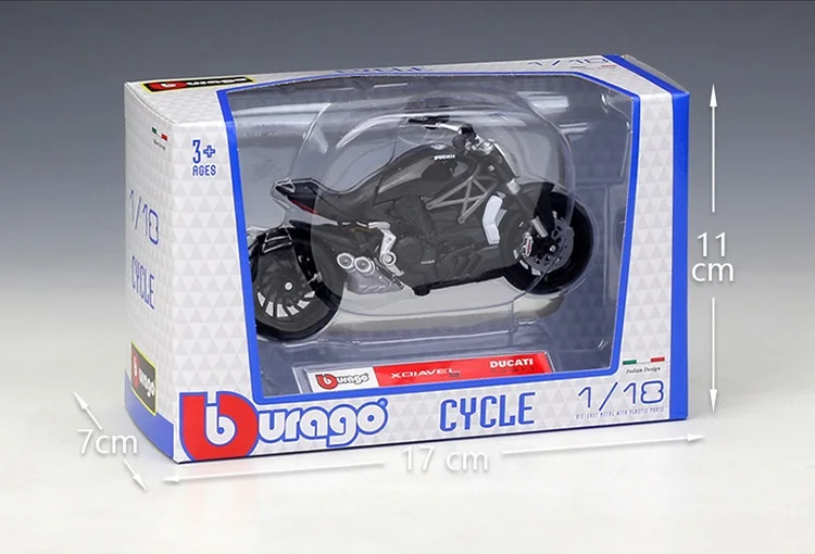 1:18 DUCATI Xdiavel S Triumph Rocket speed Triple Bonneville MV Agusta Brutale 1090 KTM 1190 RC8 Supermoto R литой мотоцикл