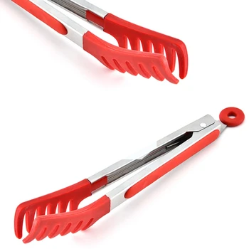 

1pc Stainless Steel Handle Creative Noodle Tongs Cooking Utensils Pasta Spaghetti Tongs Food Clip Home Kitchen Accessories Tools