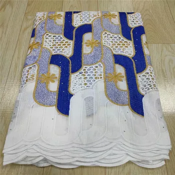 

5 yard Swiss lace fabric 2020 latest Dry lace embroidery African 100% cotton fabrics Swiss voile lace popular Dubai style 1L0621