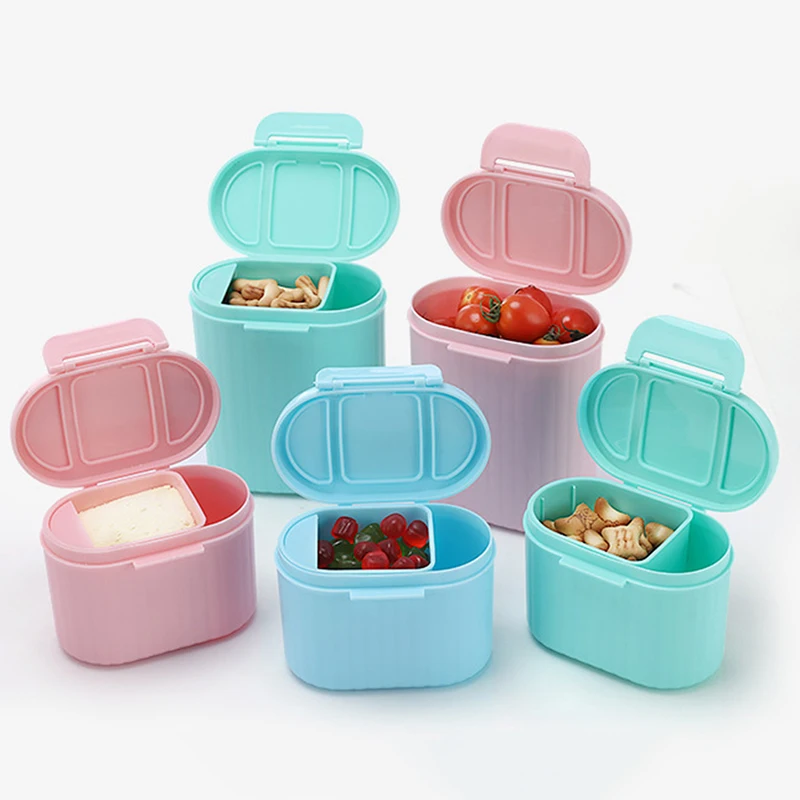 

Newborn Milk Powder Storage Box Portable Out Baby Storage Milk Powder Container Food Cans Plastic Single Layer For Infant