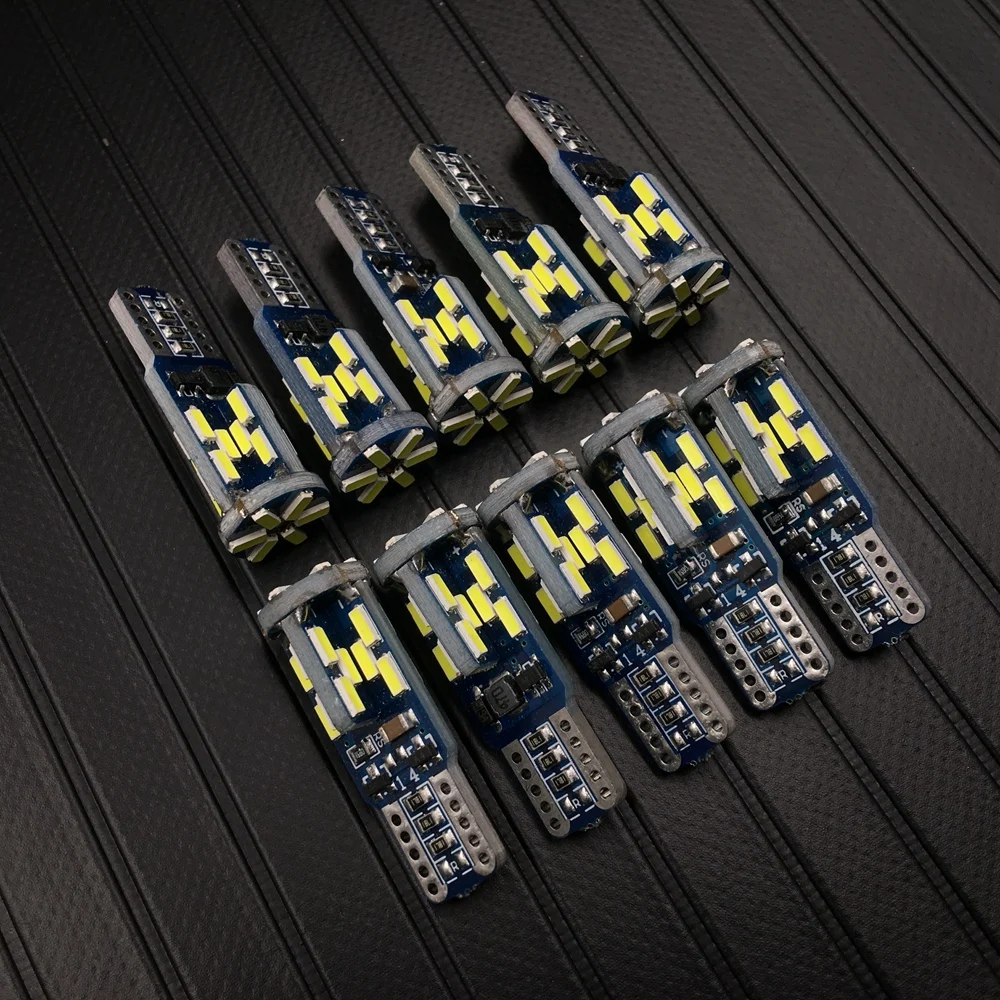 10 шт. автомобильный T10 30SMD ксеноновый белый Canbus без ошибок боковой светильник светодиодный 4014 194 168 интерьерный светильник парковочные огни W5W DC 12V