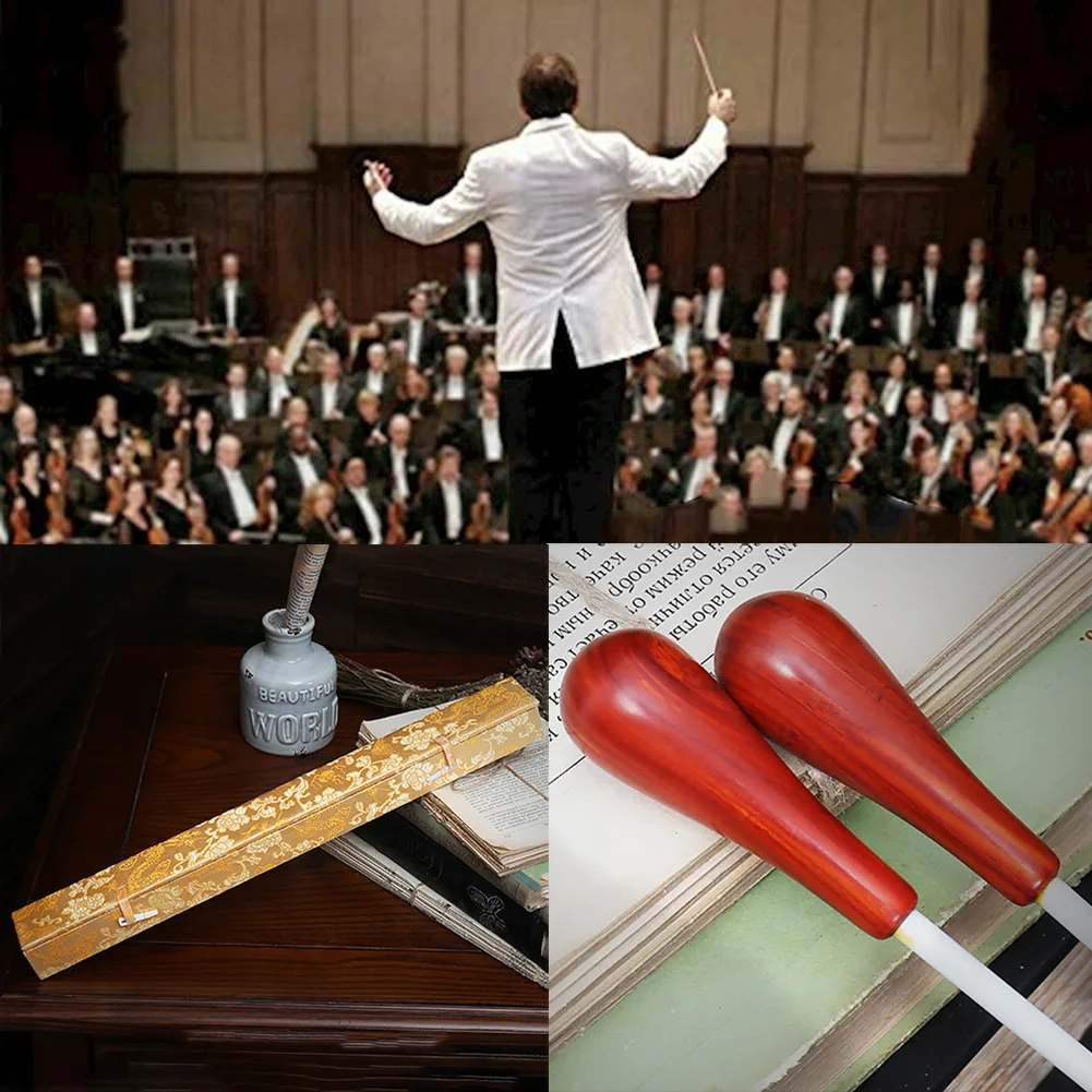 1 шт. музыкальный дирижер Baton дирижер ритм-секция с деревянной ручкой музыкальный инструмент твердый чехол палисандр Батон и коробка