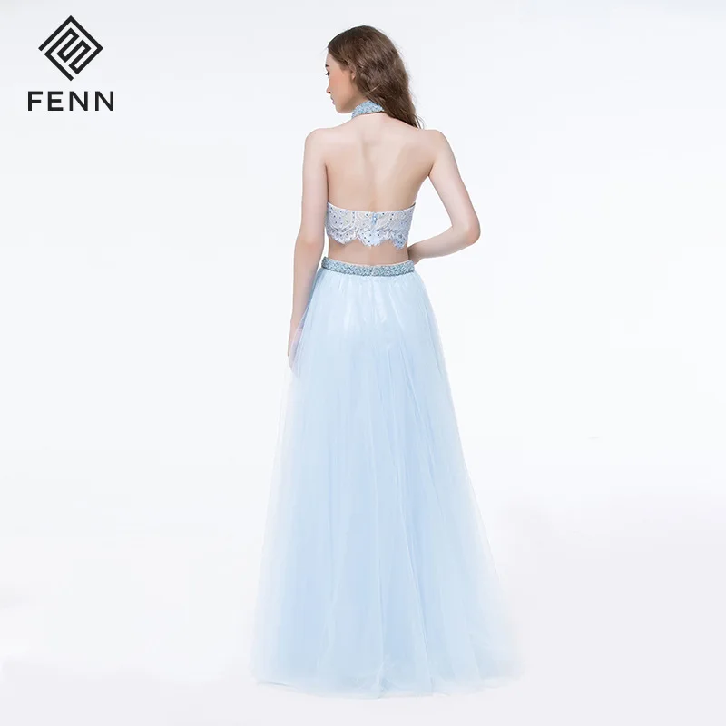 Сексуальный элегантный dreamy перспективный женский круглый вырез с открытой спиной комплект из двух частей шоу банкетные вечерние длинные платья оптом