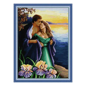 

Lover 2 Counted Cross Stitch Kits Printed Canvas Embroidery Set 14CT 11CT DIY Handmade Needlework Craft Room Decoration Painting