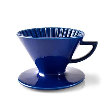 

Ceramic Coffee Dripper Engine Style Coffee Drip Filter Cup Permanent Pour Over Coffee Maker with Separate Stand for 1-2Cups