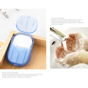 

Multi-function Disposable Hand Washing Tablets Bath Soap Flakes Mini Cleaning Soap Sheet Box Convenient Cleaning Hands Tools