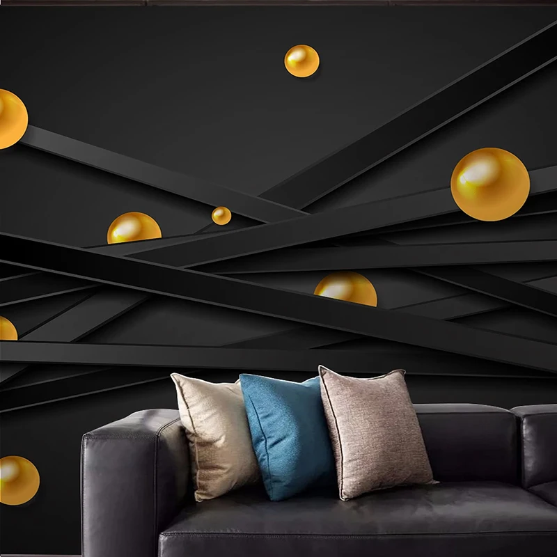 Modern Geometric Solid Circles Photo Mural Wallpaper Restaurant Cafe Boy Bedroom Background 3D Wall Cloth Decor Poster Sticker 3d wallpaper mural wall covering wallpaper canvas painting wallpaper