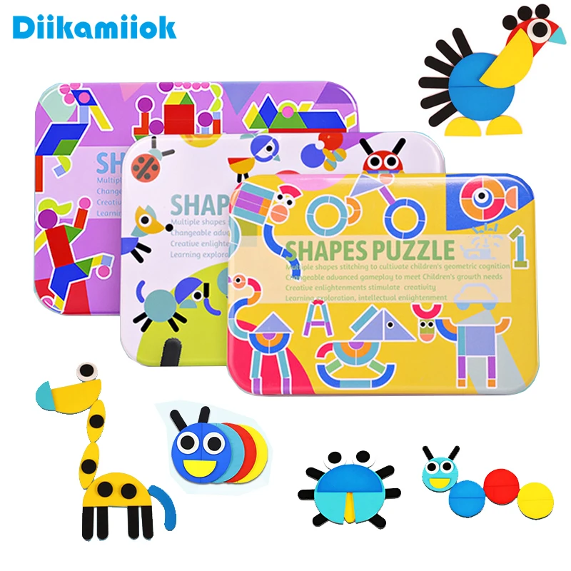 Toys Kids Puzzle-Board Learning-Toy Interactive-Game Cognitive-Color Fun-Shape Children Wooden