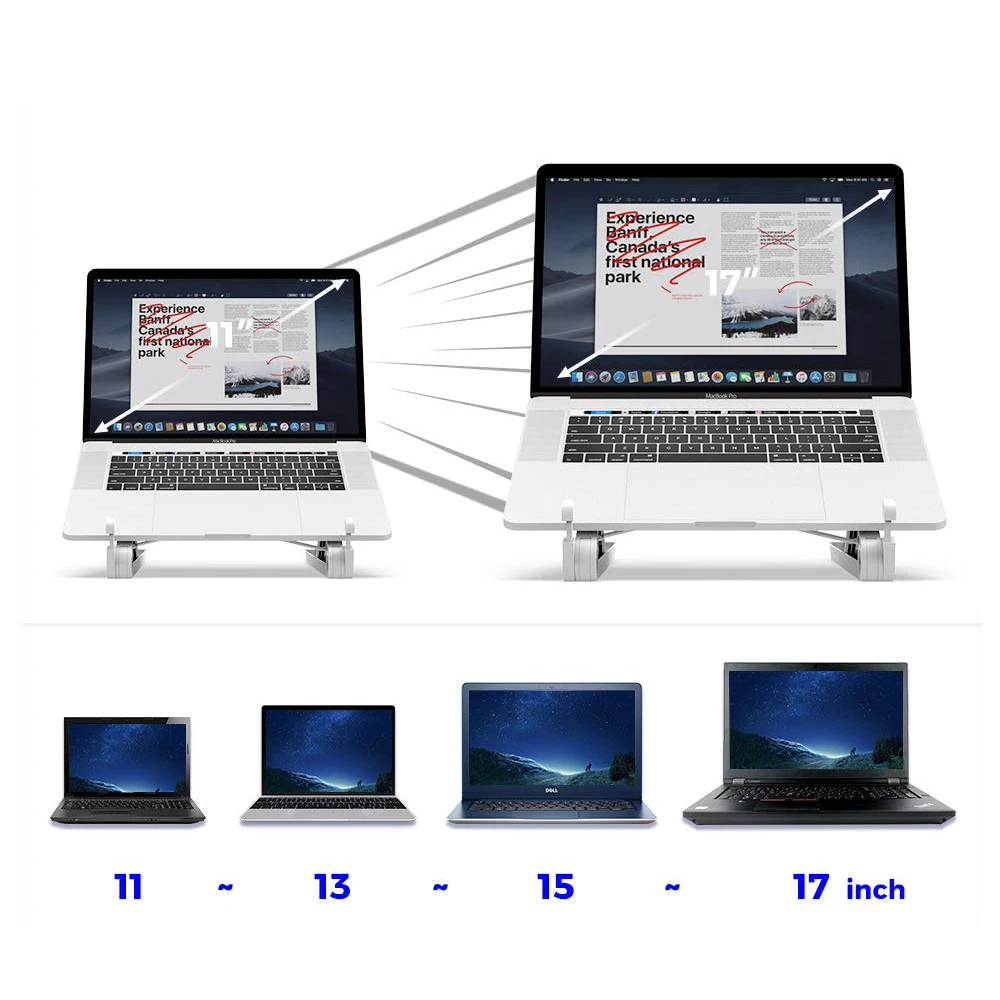 Универсальная Складная подставка для ноутбука Регулируемая Настольная Портативная подставка для ноутбука 11-17 дюймов Macbook Air Pro подставка для ноутбука