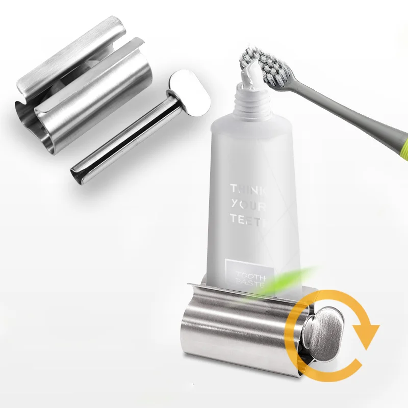 Bathroom Accessories Set Automatic Toothpaste Dispenser Toothbrush Holder Wall Mounted Toothpaste Squeezer Rolling Tube Squeezer
