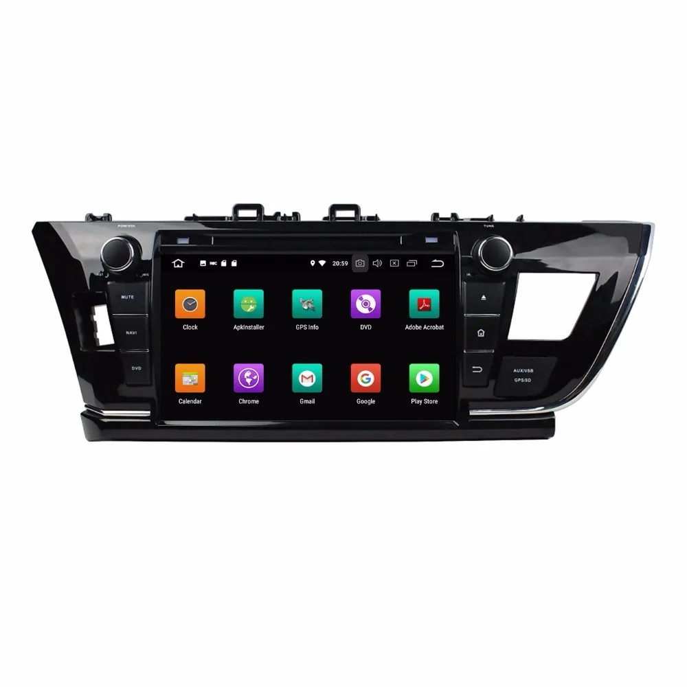 Sale 10.1" Octa Core IPS screen Android 9.0 Car GPS radio Navigation for Toyota Corolla Asia and Europe version 2014-2016 5