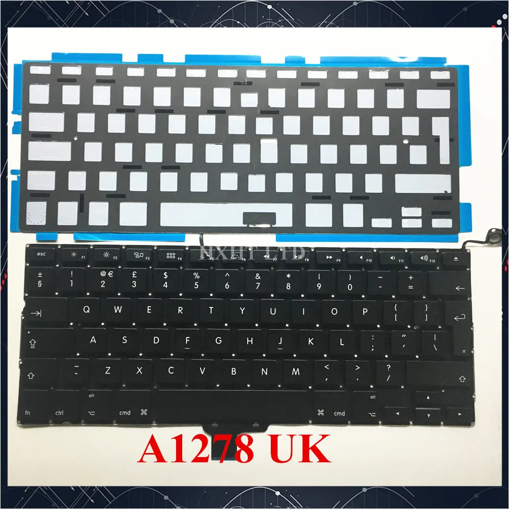 

New A1278 UK keyboard with backlight For Macbook Pro 13" A1278 Laptop keyboard UK English layout 2009 2010 2011 2012 year
