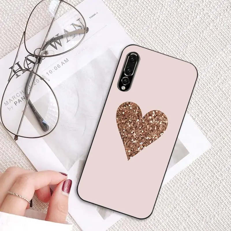 Gold Rose Glitter Love