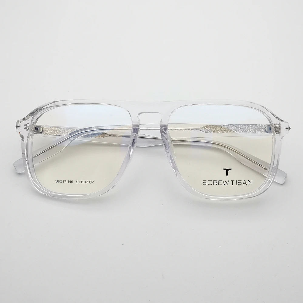

2020 Reading Optical Frames Transparent Rectangular Spectacle Acetate Computer Glasses Men