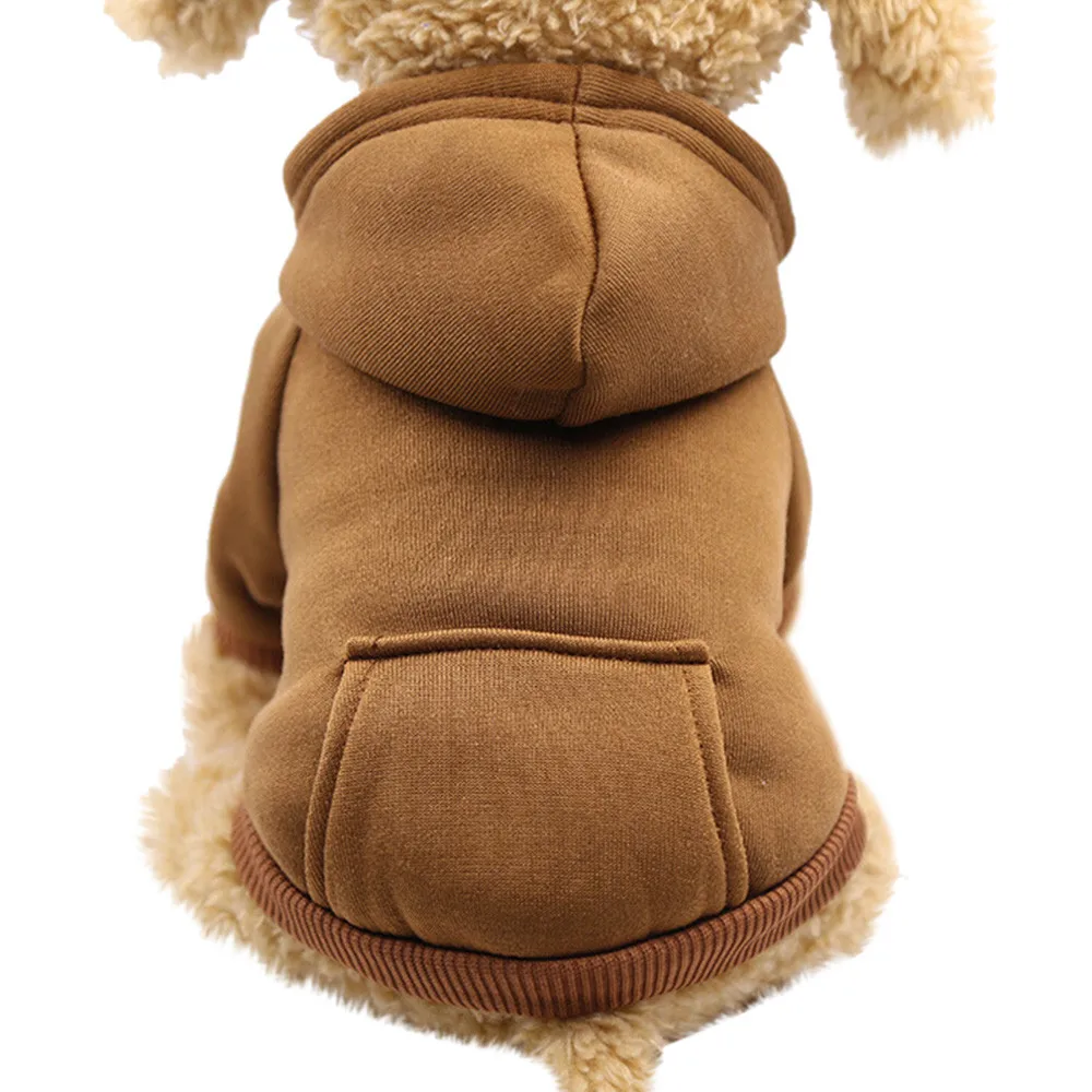 Толстовки с капюшоном, толстовки с карманами, Одежда для питомцев, толстовки с капюшоном для собак, рубашки для собак, Sudadera Perro Pets Disfraz Perro - Цвет: Brown