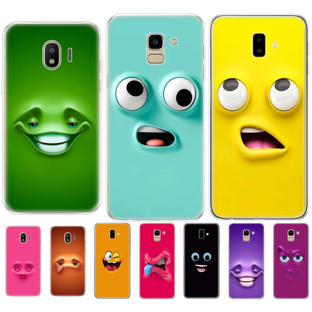 Custodia Protettiva In Silicone Per Samsung Galaxy J2 Core J8 J6 J4 Plus 2018 Custodia Per Samsung Galaxy S10 E Plus Borsa In Silicone Faccia Diverten