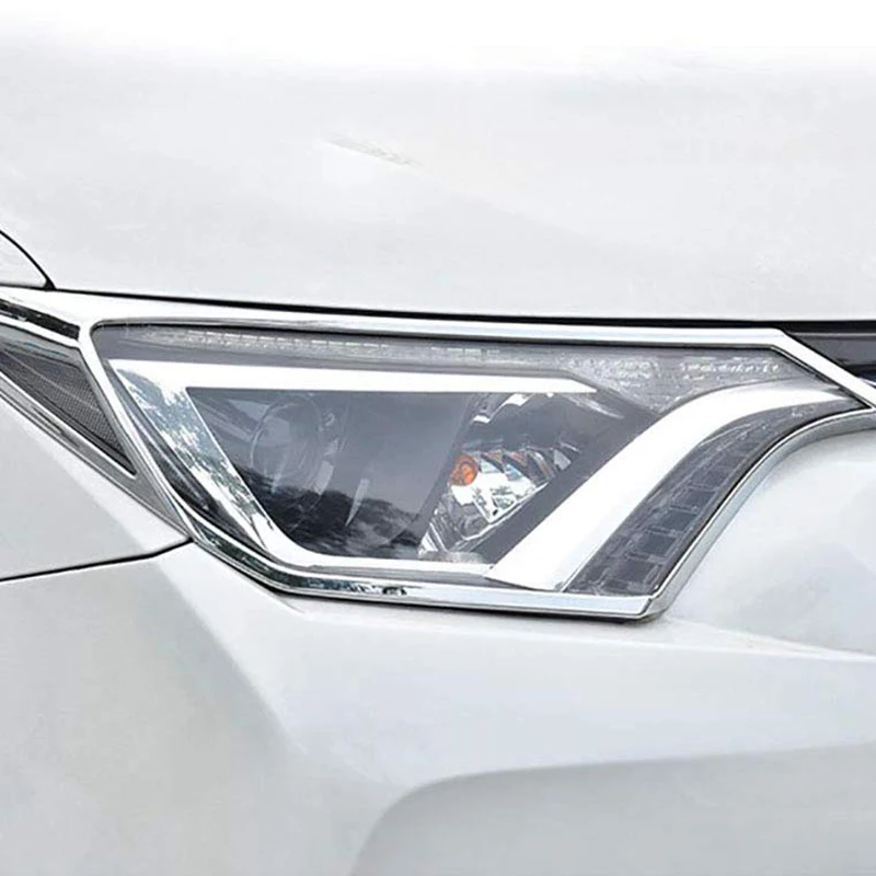 Для Toyota RAV4 RAV 4 XLE LE 2016 2017 2018 ABS хромированные передние фары лампы Крышка отделка