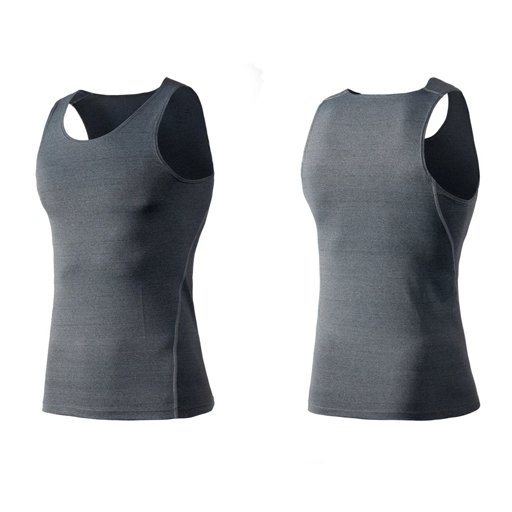 Fashion Fat Male Training Polyester 7 Colors Sport Fitness Gym Athletic Shirts Sleeveless Tops Sport Vest Comfortanble S-3XL