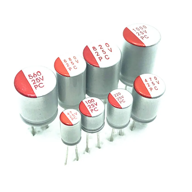 10Pcs DIP Solid Electrolytic Capacitor 6.3V 10V 16V 100UF 150UF 220UF