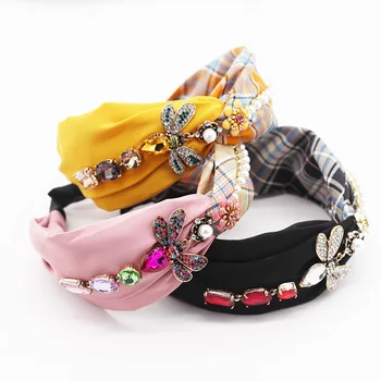 

Cool Online Celebrity Korean-style Fashion Elegant Pattern Fabric Hair Accessories Women's Butterfly Diamond Set Geometry Hair B