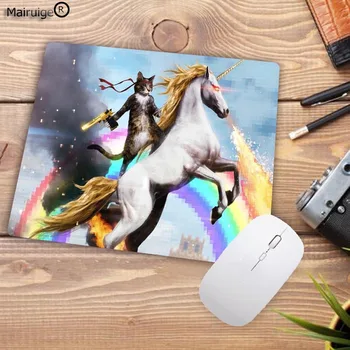 

XGZ Interesting Mouse Pad with Horse Cat Optical Non-slip Silicone Mat White Lock-edge Table